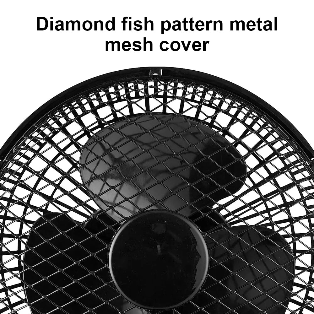 2 Speed Clip Desk Fan 160mm Quiet Vertical 6" Oscillating Fan Fit Grow Tent Pole