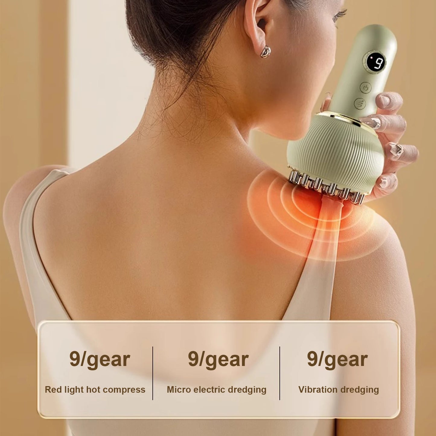 Lymphatic Drainage Massager Cellulite Massage Tool Body Engraving Machine for Back Neck Shoulder Leg Gift for Women