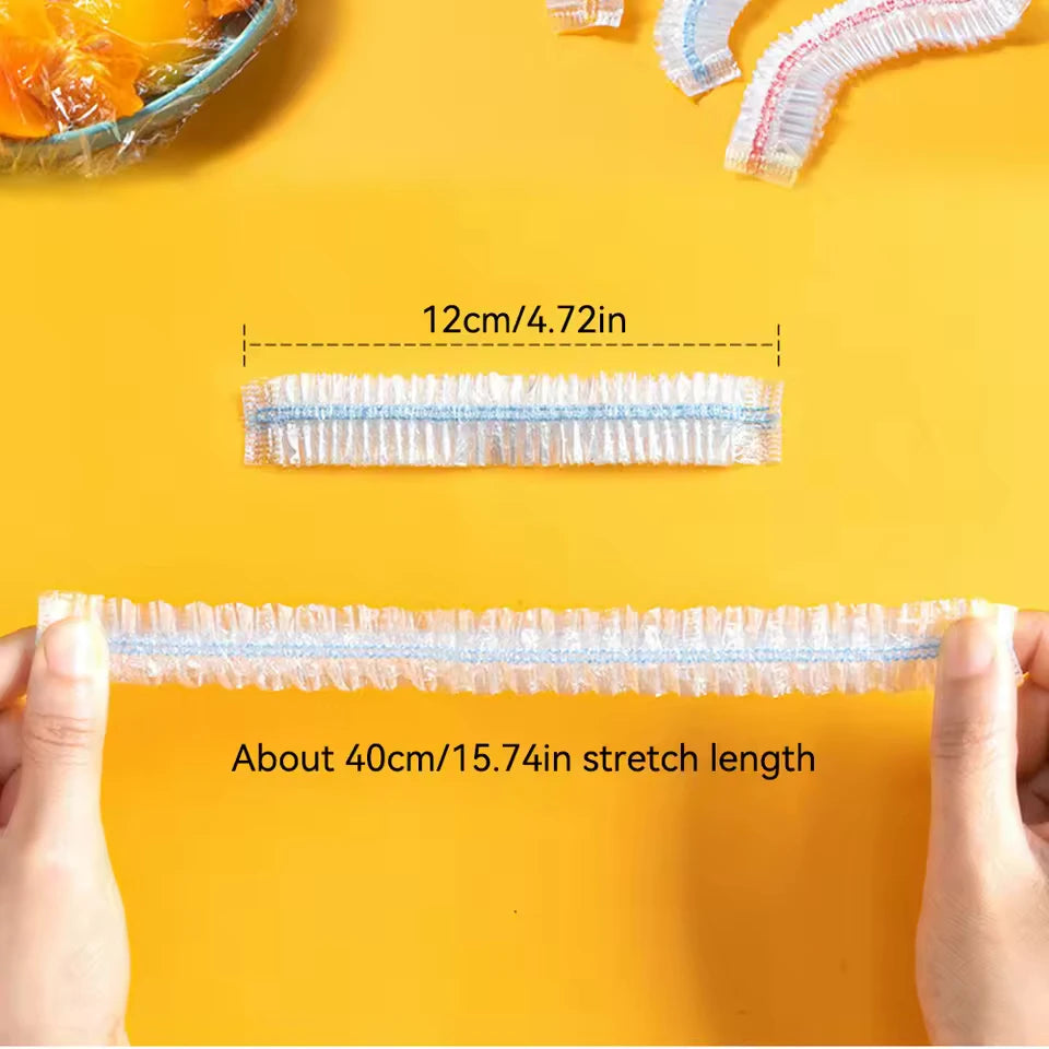 Plastic Food Cover Bags Food Grade Fresh-keeping Transparent Packaging Bag Reusable Wrap Kitchen Disposable Colorful Cling 2030