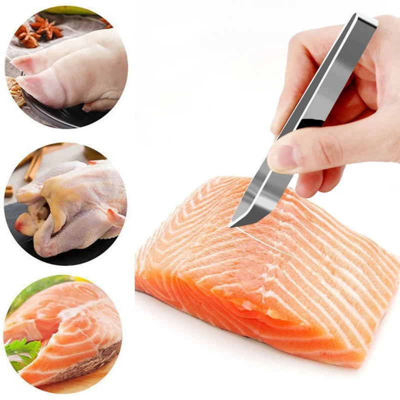 1pcs 430 Stainless Steel Fish Bone Tweezers Pincer Clip Puller Remover Tongs Fish Bone Plucking Clamp Kitchen Gadgets Tools
