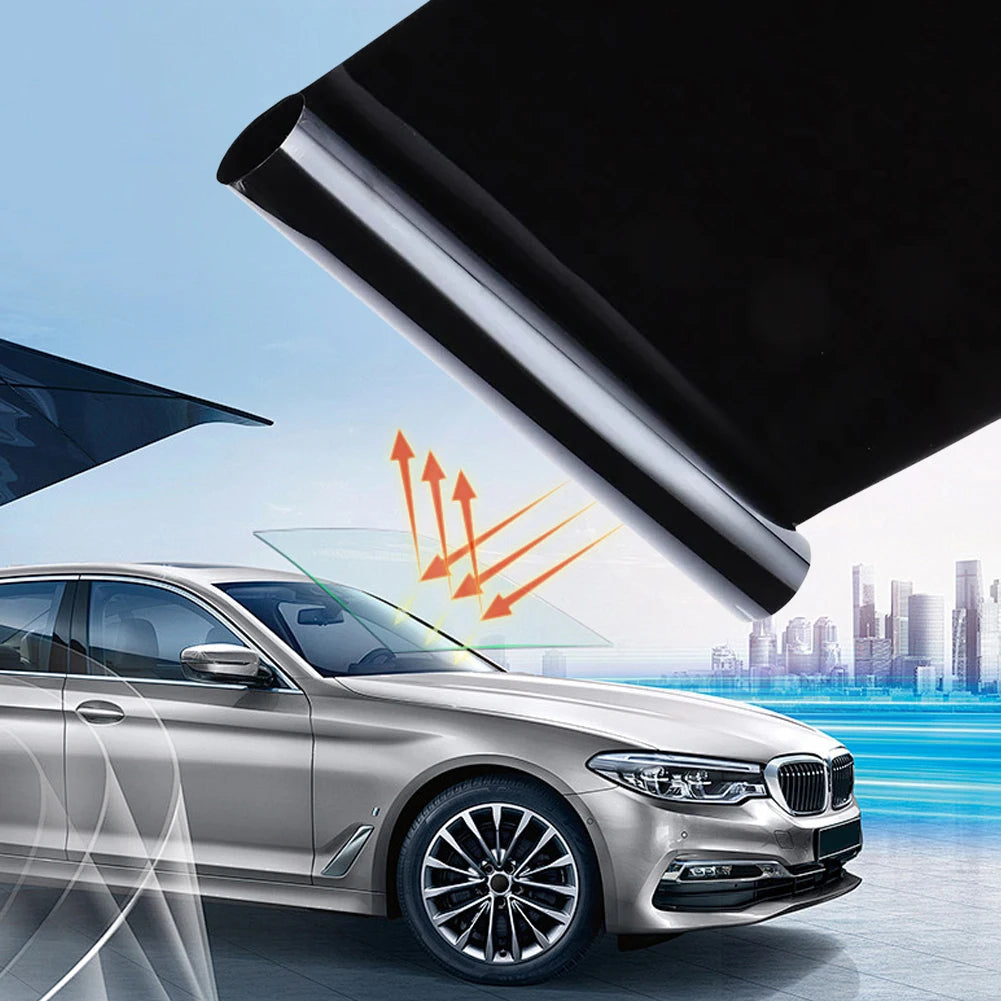 1 Roll Car Window Tint Film 1/5/15/25/35/50 Percent Black Car Window Foils Tinting Film Glass Summer UV Protector Sticker Films