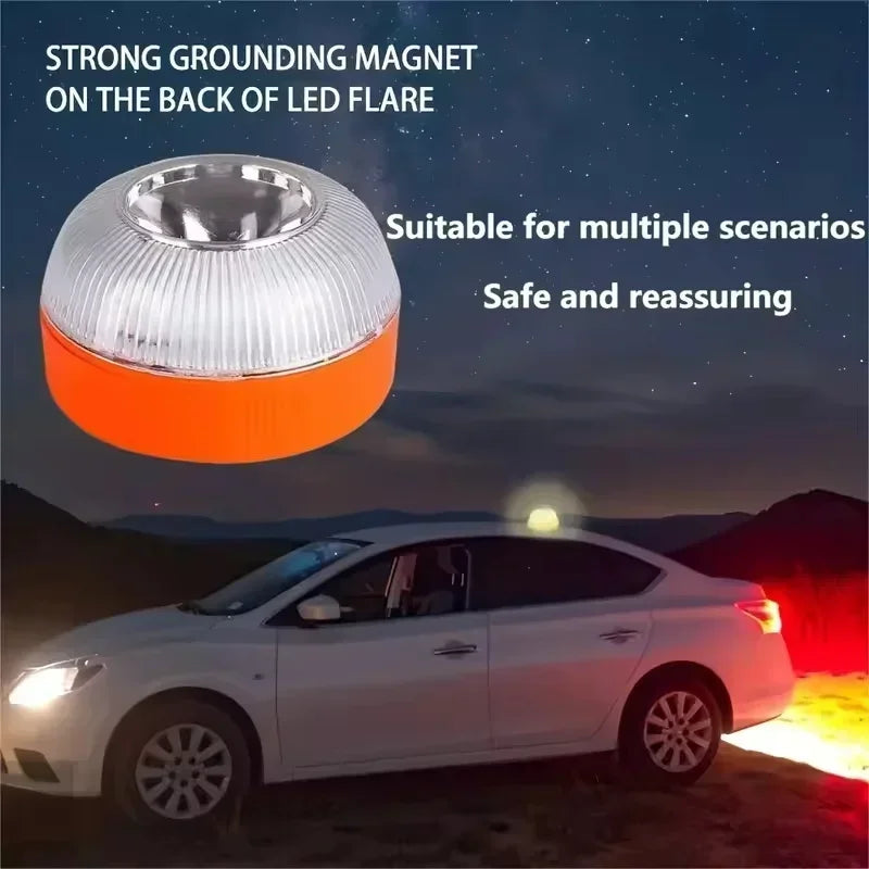 V-16 Emergency Beacons Led Car Light Warning Lamp Magnetic Induction Road Accident Light Portable Strobe Accessories Amagi