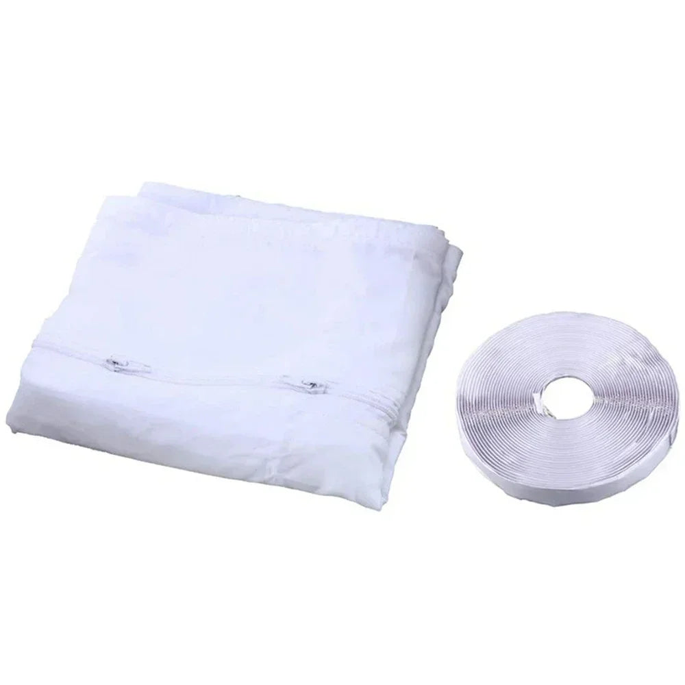 AirLock Window Seal for Portable Air Conditioner,3m 4m Flexible Cloth Sealing Plate Window Seal with With Zip and Adhesive Fast