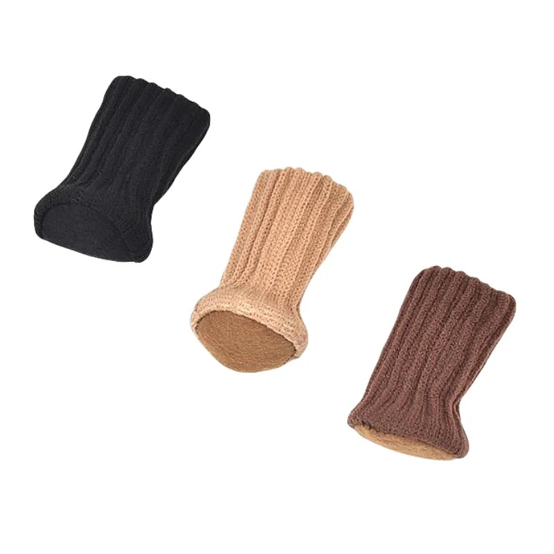 24PCS Floor Protector Chair Leg Sock Cute Anti-Noise Elastic Table Foot Cover Knitting Non-Slip Protective Case