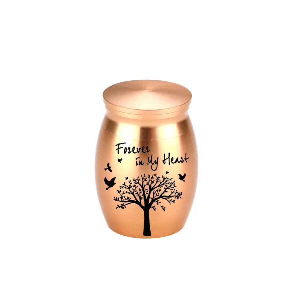 7 Colors Small Keepsake Urn for Human Ashes Tree of Life Cremation Urns Mini Urns Perfect Aluminum alloy Memorial Ashes Holder