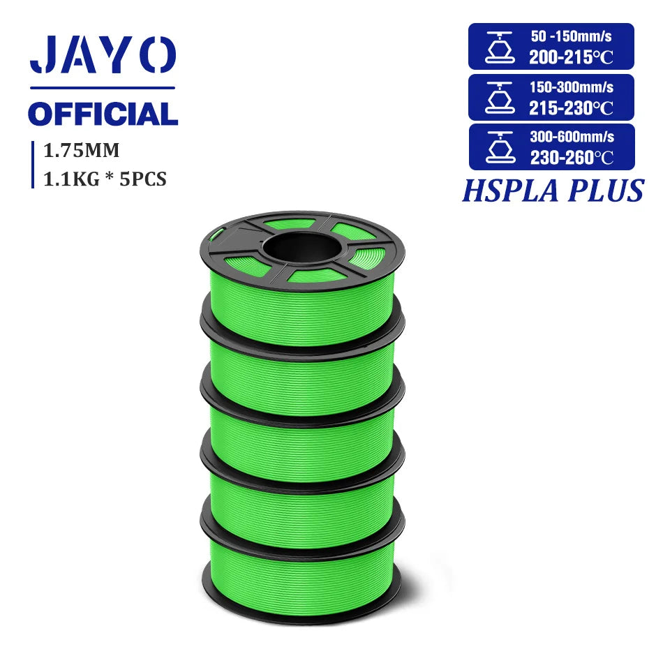 JAYOPLA Plus  Filament 600mm/s 1.75mm High Speed  PLA+ 3D Printer Filament High Flow 3D Printing Mateials Fit Most 3D Printers