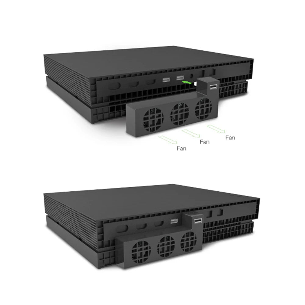 ABS USB Cooling Fan for Xbox One X Console Cooling System Temperature Control Suitable for Xbox One X Series Host
