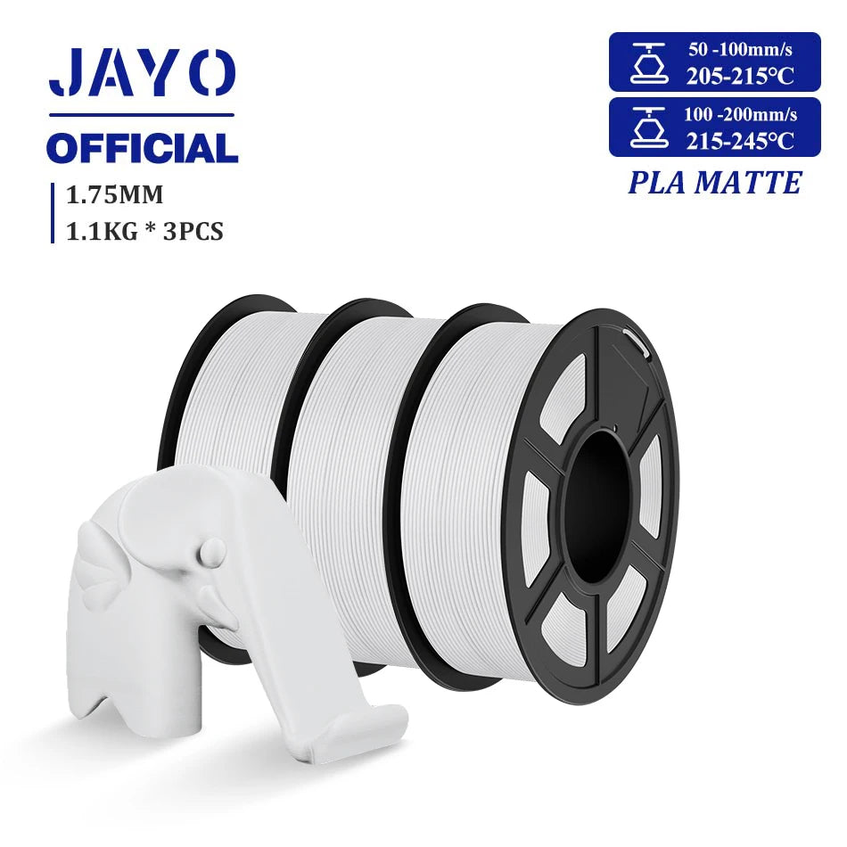 JAYO 3D Filamen 1.75mm PLA/ PETG / High Speed Matte PETG/ PLA+ 3D Printer Filament for FDM 3D Printers 3Rolls/set