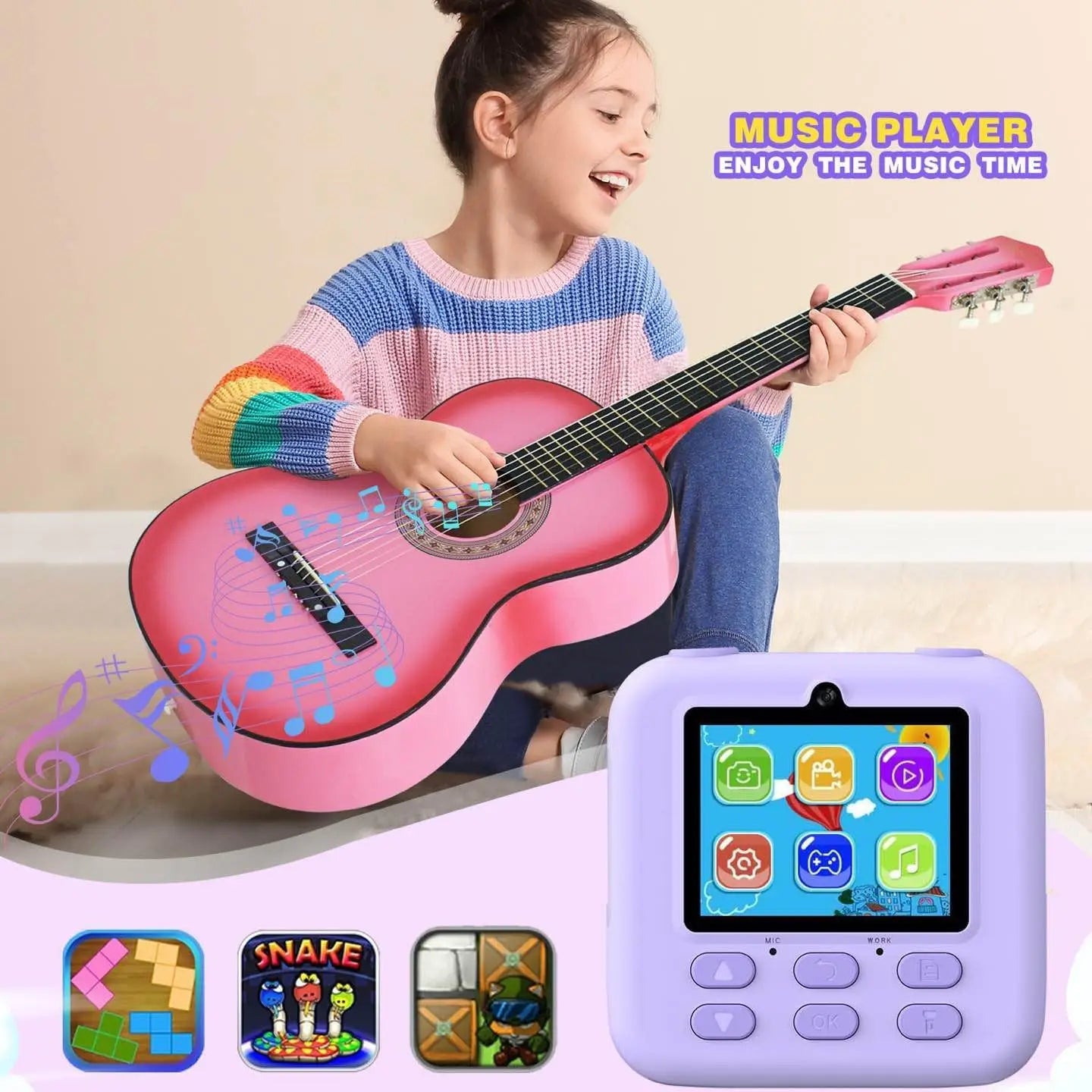 Mgaolo Kids Camera Instant Print Photo,Children Digital Camera Toys Gift with HD Video