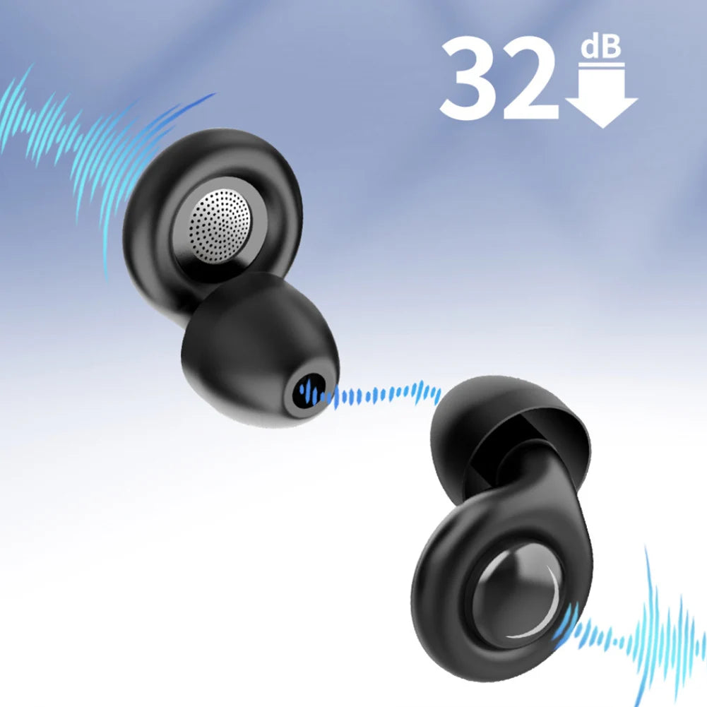 Silicone Ear Plugs Noise Cancelling Reusable Hearing Protection Anti-noise Earplugs with 10 Eartips & Carrying Case for Sleeping
