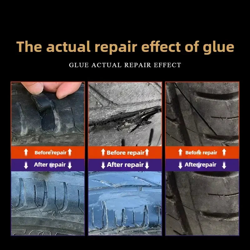 Black tire repair quick-drying liquid strong rubber glue Wear-resistant and high temperature-resistant Non-corrosive adhesive