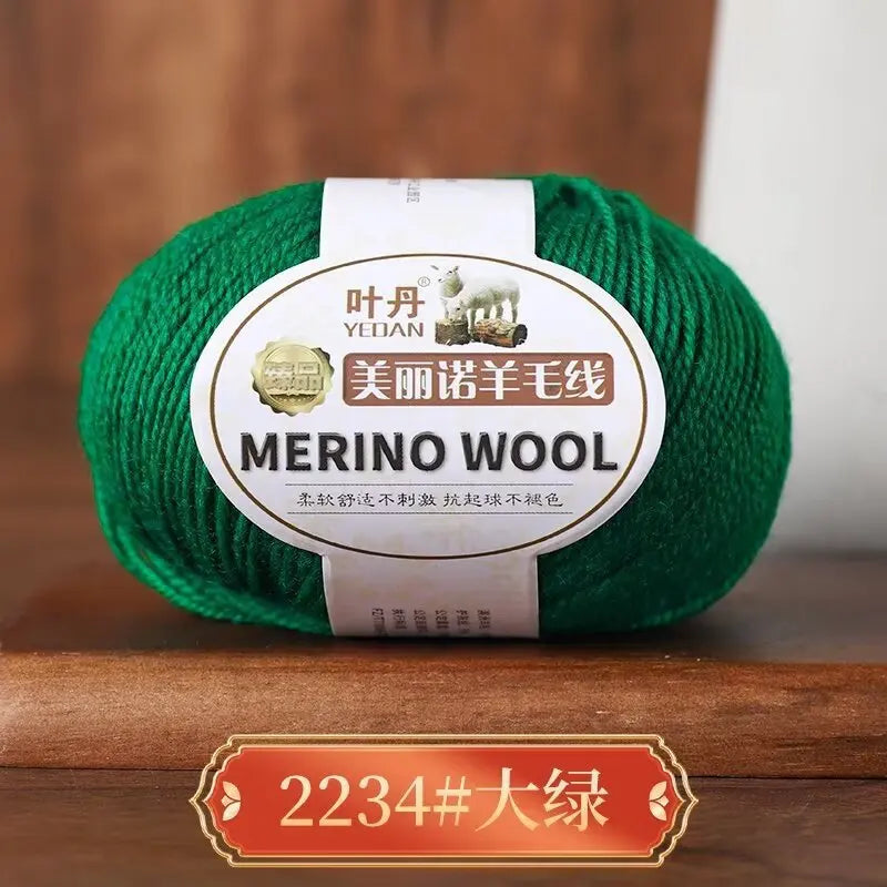1Pc 50g Soft Merino Wool Yarn for hand knitting Anti-pilling Wool Crochet line knit Sweater Scarf hat Wool Thread warm lana