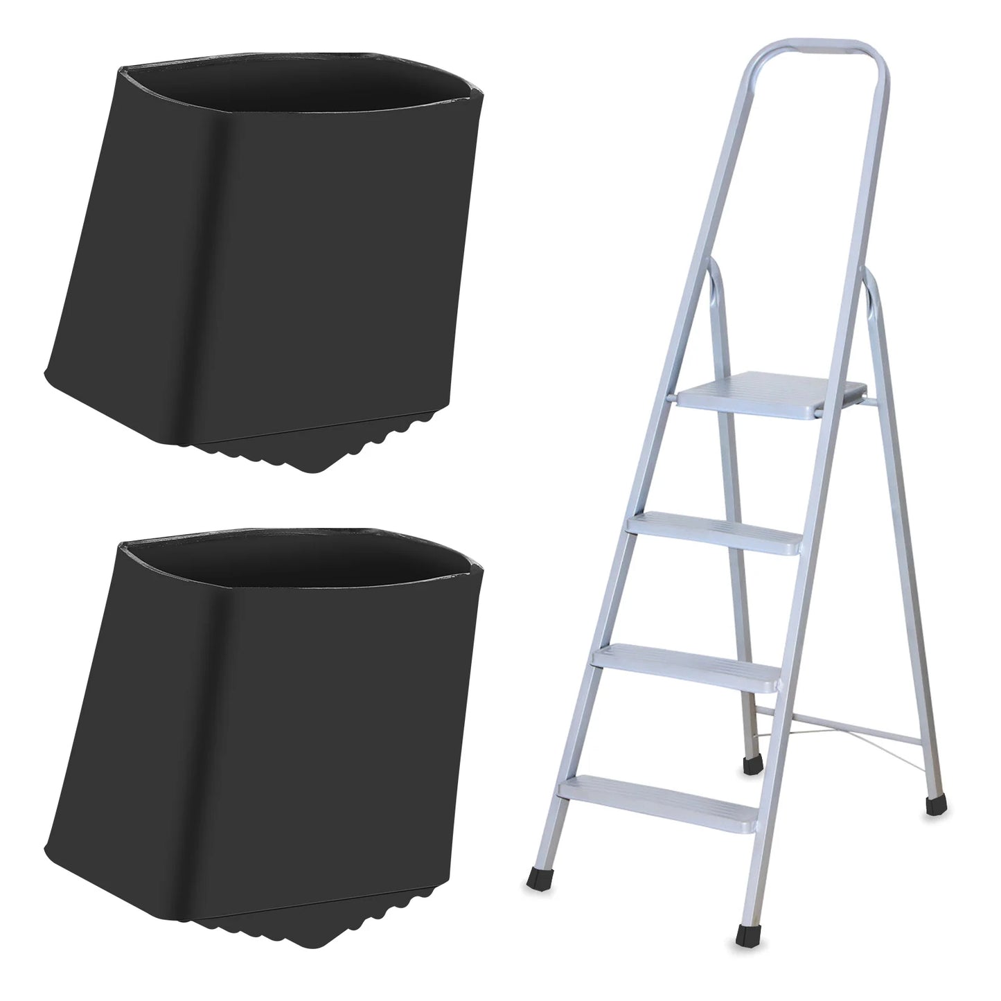 2 Pcs Non Ladder Feet Rubber Covers 2X4cm Foot Pads for Home Stairs Foldable Step Ladder Anti skid Floor
