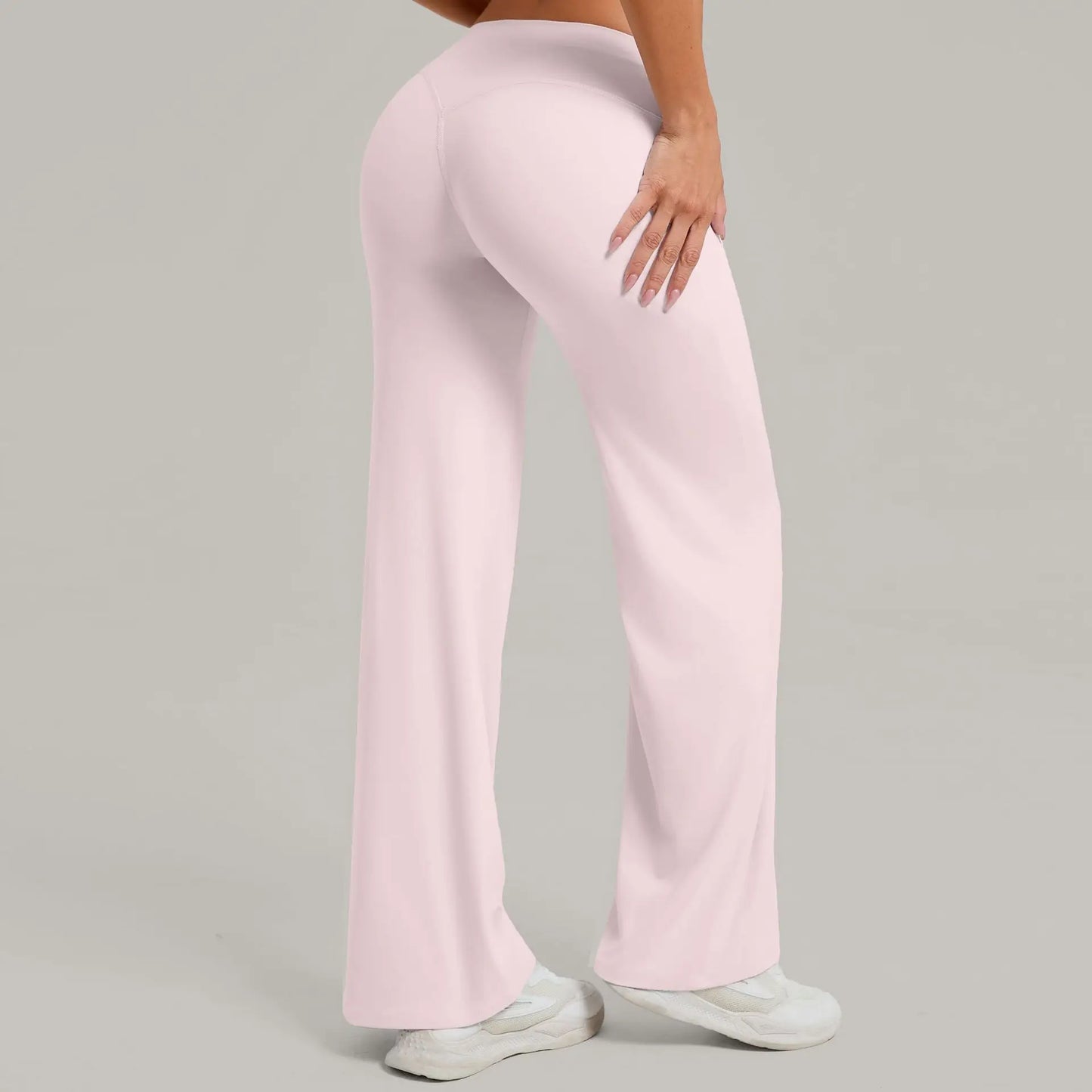 Women's Pilates Yoga Pants Sports Fitness Flared Peach Hip-lifting Leggings Outdoor Workout Training Running Casual Trousers