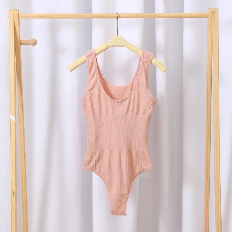 Women Non-wire Bra And Panties Set Seamless Underwear Lingerie Set Tummy Control Shapewear Slimming Thong Female Jumpsuit