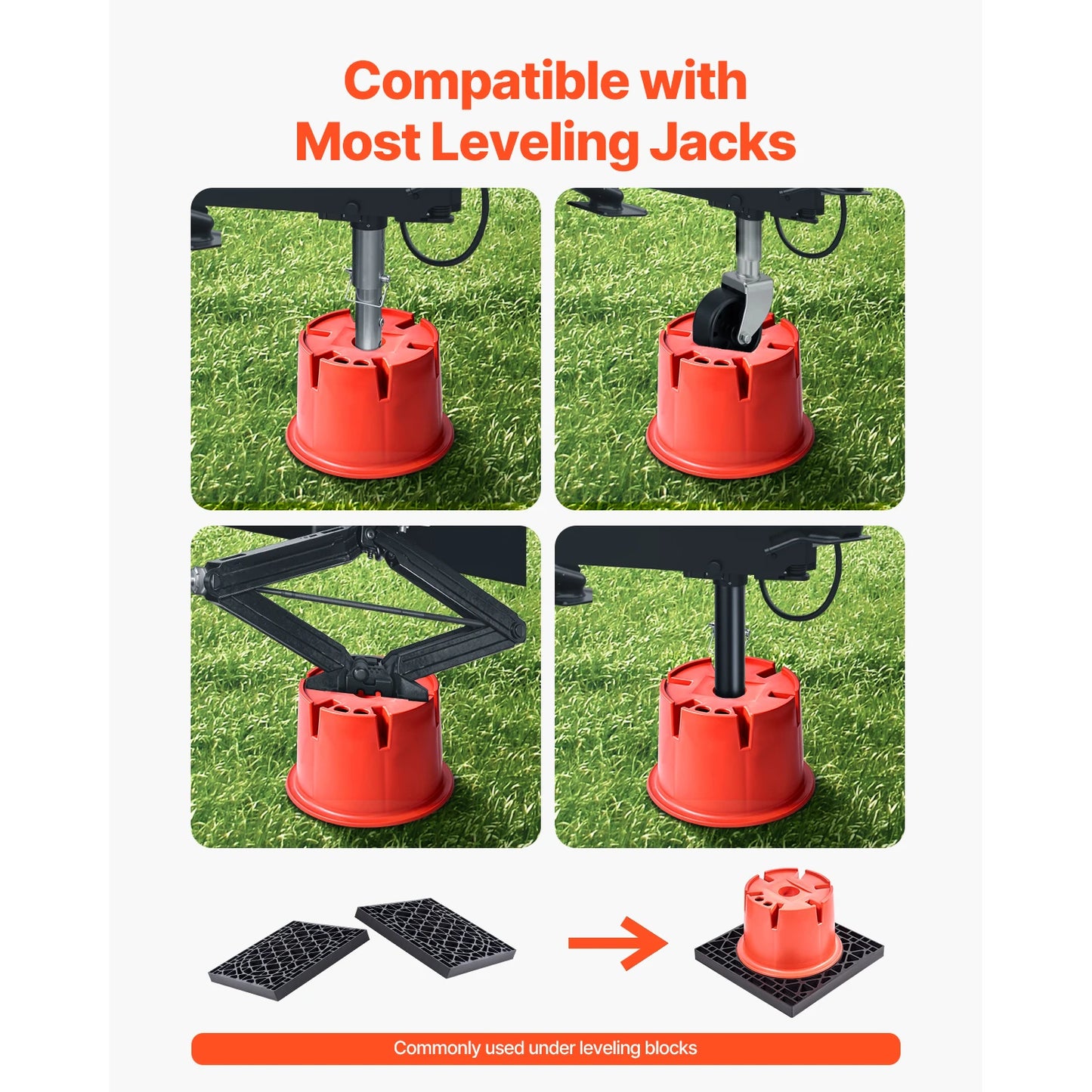 SucceBuy Trailer Jack Block 8Pcs Heavy Duty Camper Leveler Kit Camper Accessories for Travel,5th Wheels Class A/C Motorhome
