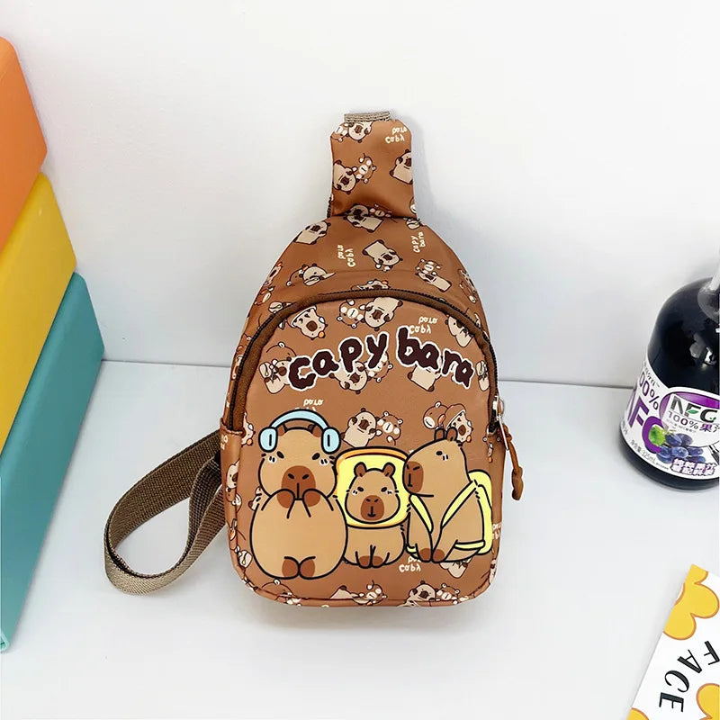 Cute Capybara Mini Shoulder Bag Cartoon Chest Bag Home Decor Messenger Coin Purse Kids Storage Bag Gift 크로스백 Free Shipping