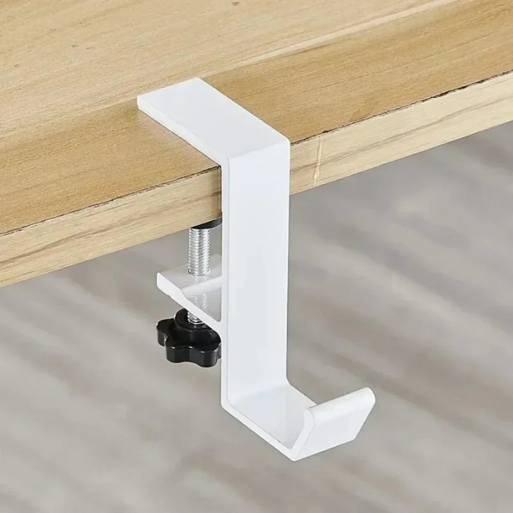 1/2pcs Punch-Free Adjustable Desk Edge Hook Multifunctional Headset Hanger Backpack Storage Rack No Drilling Hanging Desk Stand