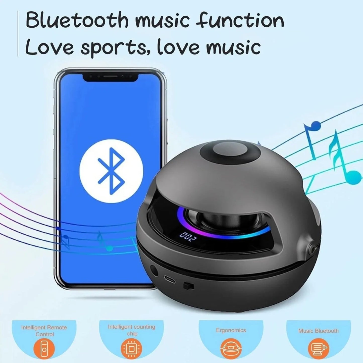 Automatic Music Jump Rope Skipping Machine Counter Electric LED Exercising Smart