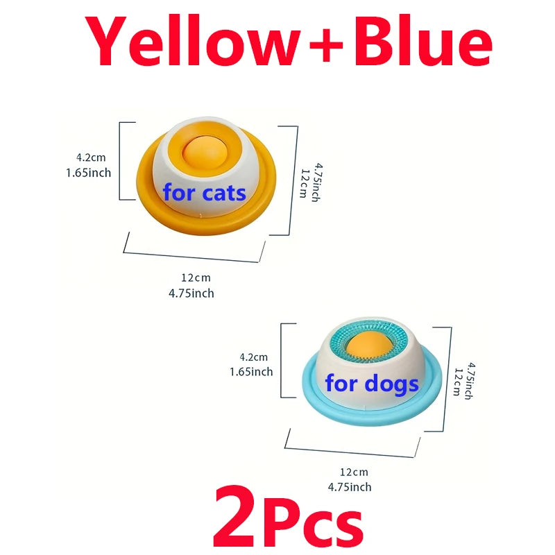 Pet Licking Mat Bowl Yogurt Licking Plate Slow Feeder for Dogs & Cats Pet Lick Mat Interactive Snack Bowl Promotes Dental Health