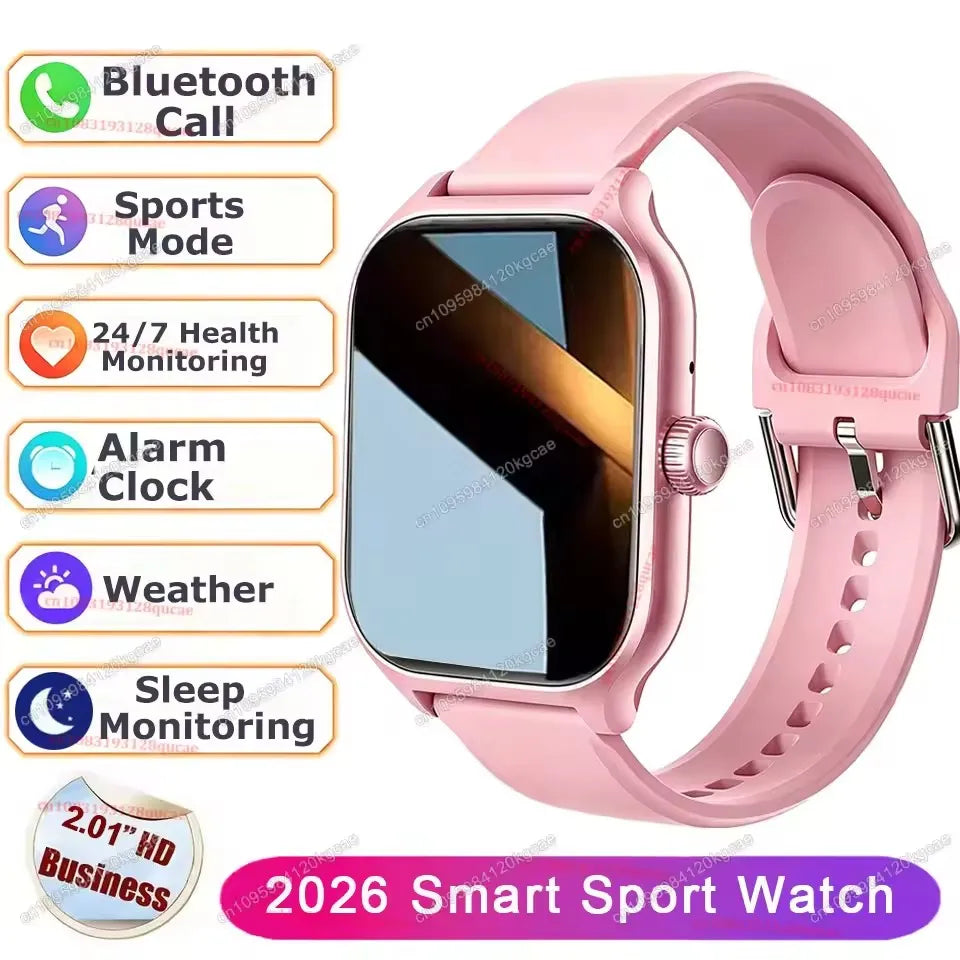 2025 Smart Watch Android IOS Phone 2.01 Inch Color Screen Bluetooth Answer Call Fitness Watches Tracker Smartwatch Women Men