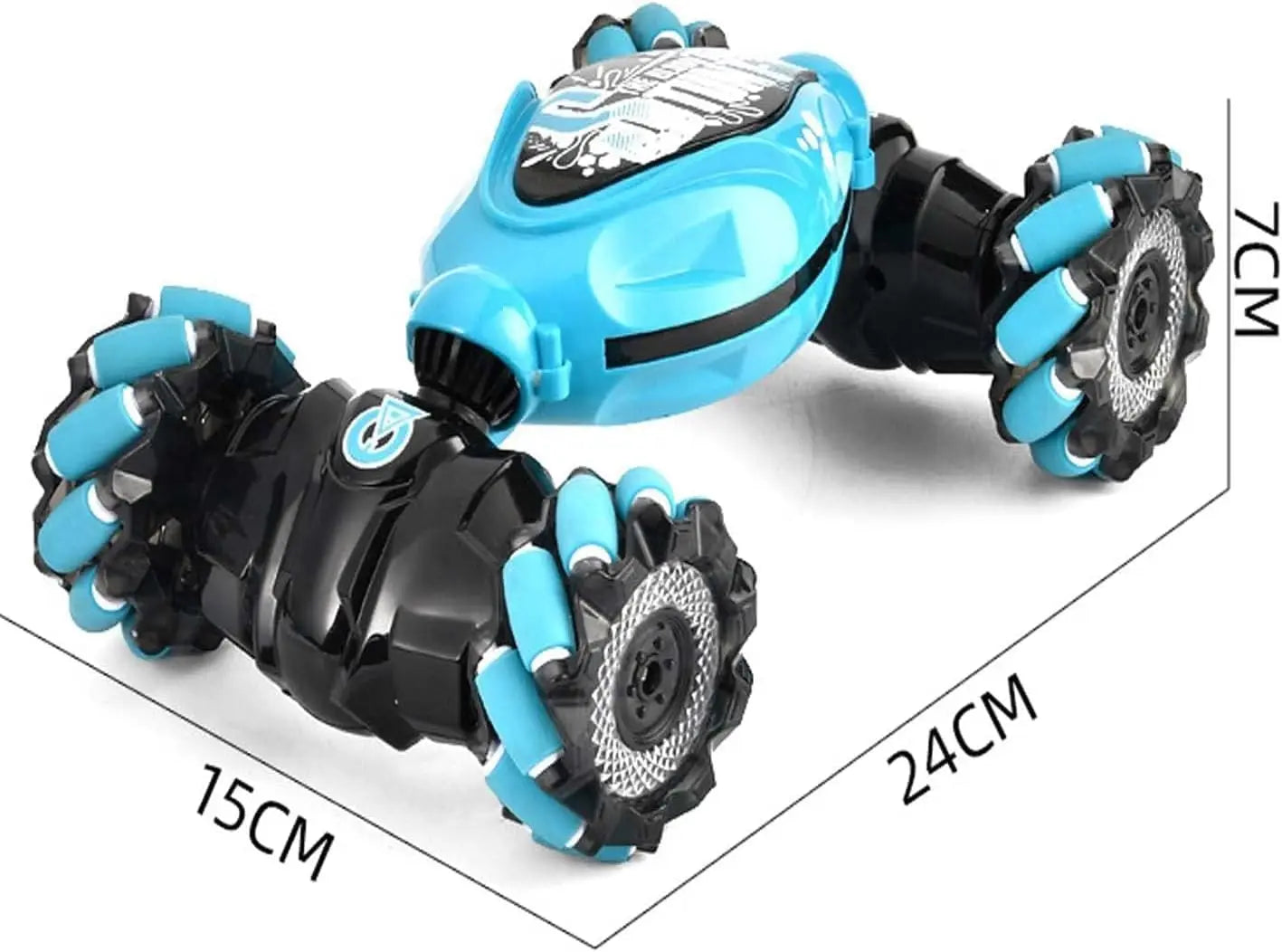 Remote Control Car, RC Car Toy 4WD Stunt Car with LED Lights & 360° Flips, 4WD Off-Road Stunt Car for Kids, All Terrain Tires