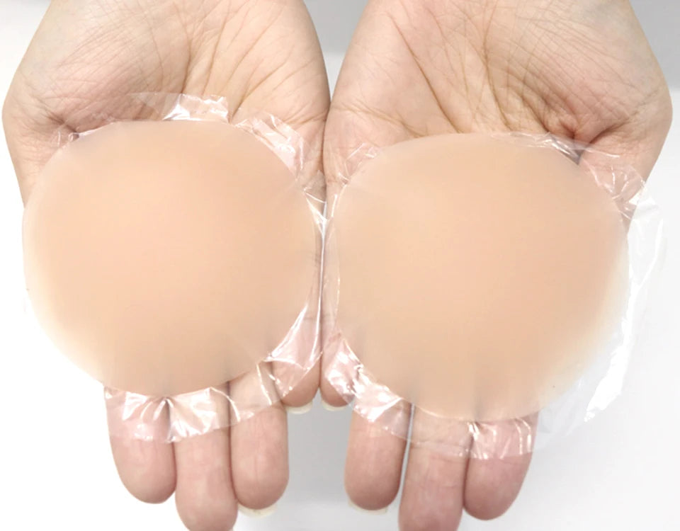 Nipple Cover Pasties Silicone Adhesive Sticky Bra Liner For Women Reusable Breast Sticker No Show Invisible Boob Tape