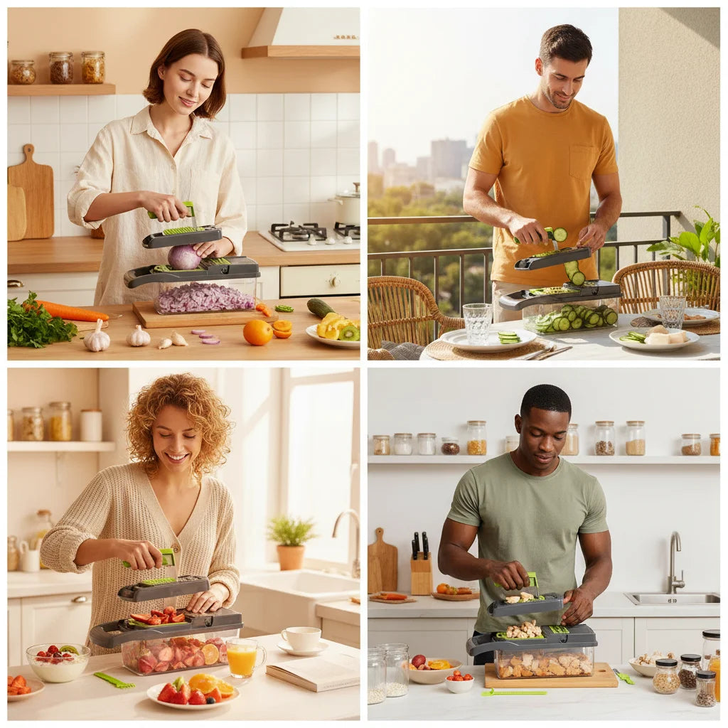 Multifunctional Vegetable Chopper with Handle Food Grater Slicer Dicer Cutter Kitchen Gadgets Cocina Cooking Tools