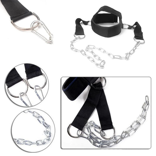 1-5PCS Head Neck Lifting Strap Head Neck Training With Chain Adjustable Head Harness Neck Trainer For Home Gym Bodybuilding New