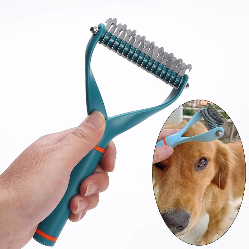 Pet Hair Remover Stainless Steel Dog Brush for Small Medium Dogs Golden Retriever Border Collie Pets Grooming Comb Accessories