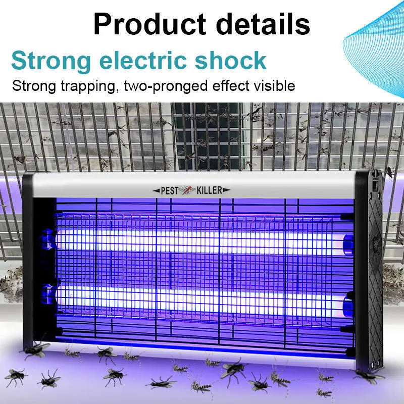 20W-40W Mosquito Zapper Insect Bug Killer Lamp UV Light Outdoor Indoor Low Noise