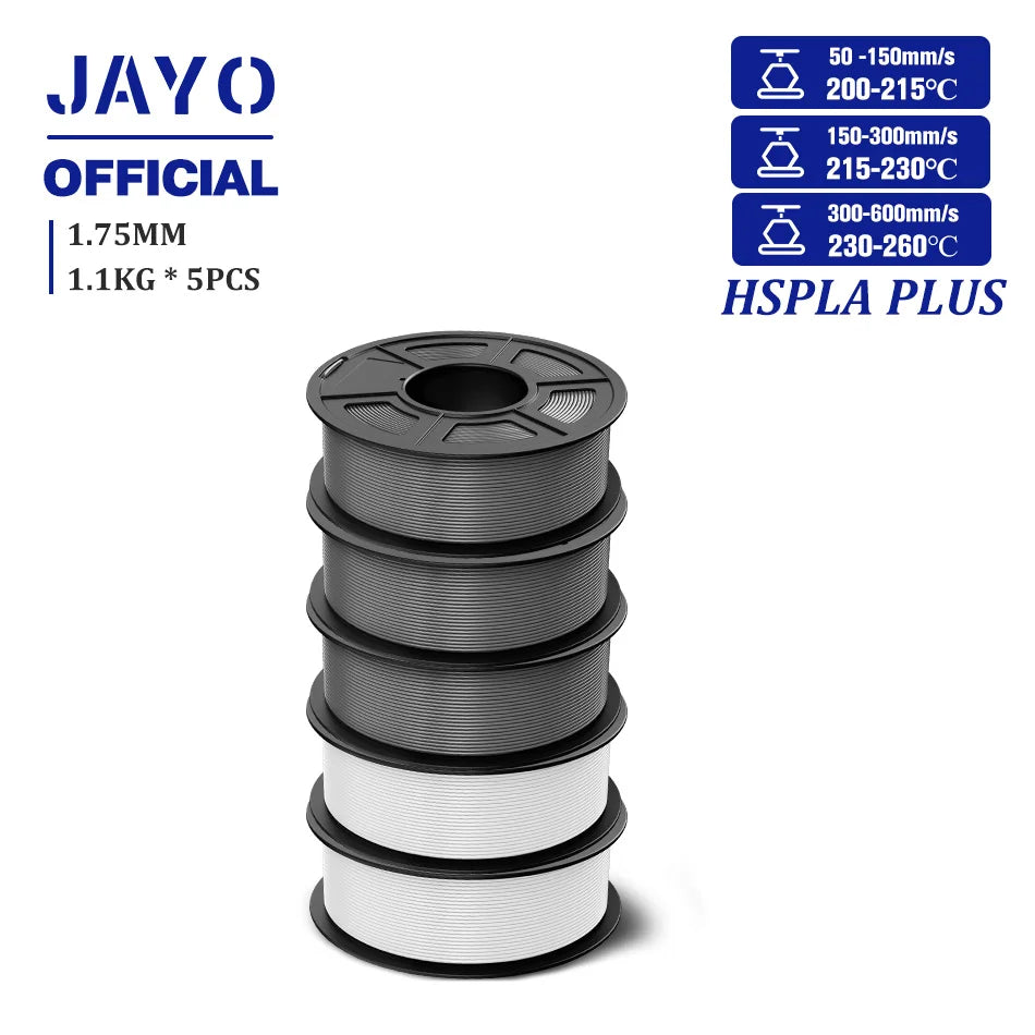 JAYOPLA Plus  Filament 600mm/s 1.75mm High Speed  PLA+ 3D Printer Filament High Flow 3D Printing Mateials Fit Most 3D Printers