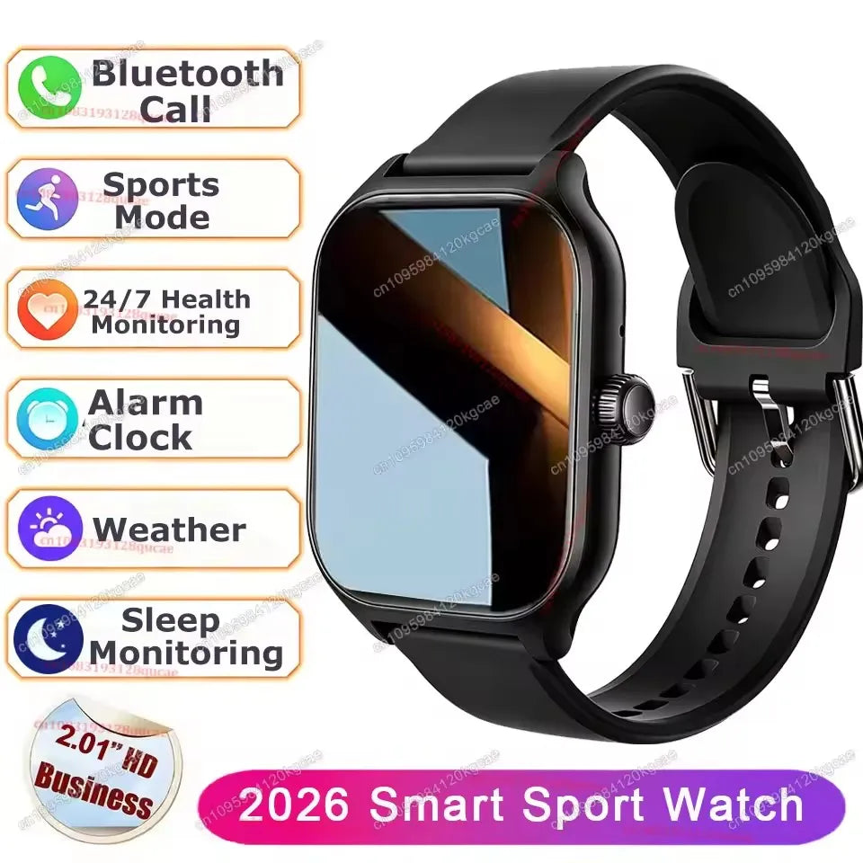2025 Smart Watch Android IOS Phone 2.01 Inch Color Screen Bluetooth Answer Call Fitness Watches Tracker Smartwatch Women Men
