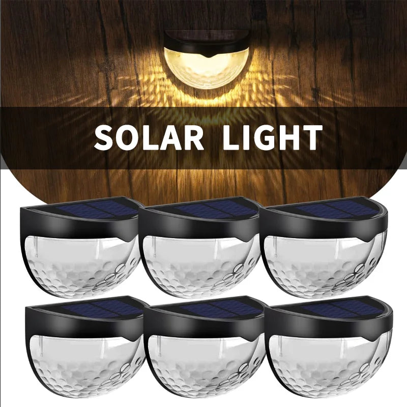 6-18pcs Solar Powered LED Wall Lights Door Fence Light Outdoor Garden Lamp Lights