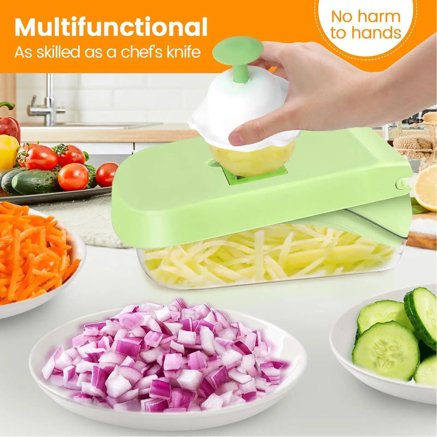 Multifunctional Vegetable Chopper Dicer Kitchen Supplies With Handle Food Grate Food Chopper Vegetable Slicer