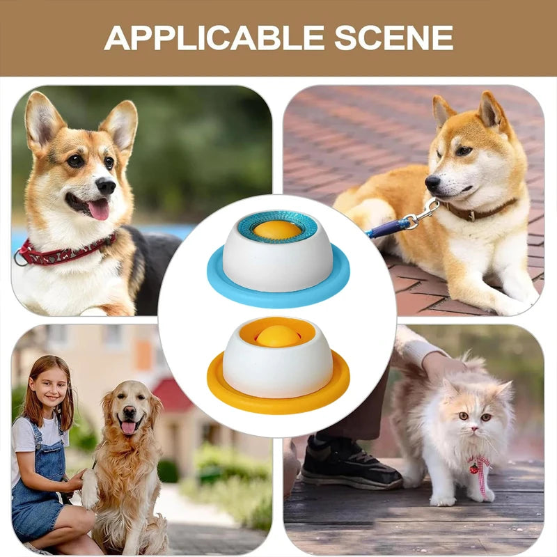 Pet Licking Mat Bowl Yogurt Licking Plate Slow Feeder for Dogs & Cats Pet Lick Mat Interactive Snack Bowl Promotes Dental Health