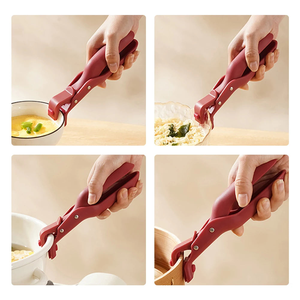 Clips Holder Tongs Anti-Scalding Pot Clip Bowl Dish Clip for Moving Hot Plate Bowls Pizza Pan for Kitchen Home Restaurant