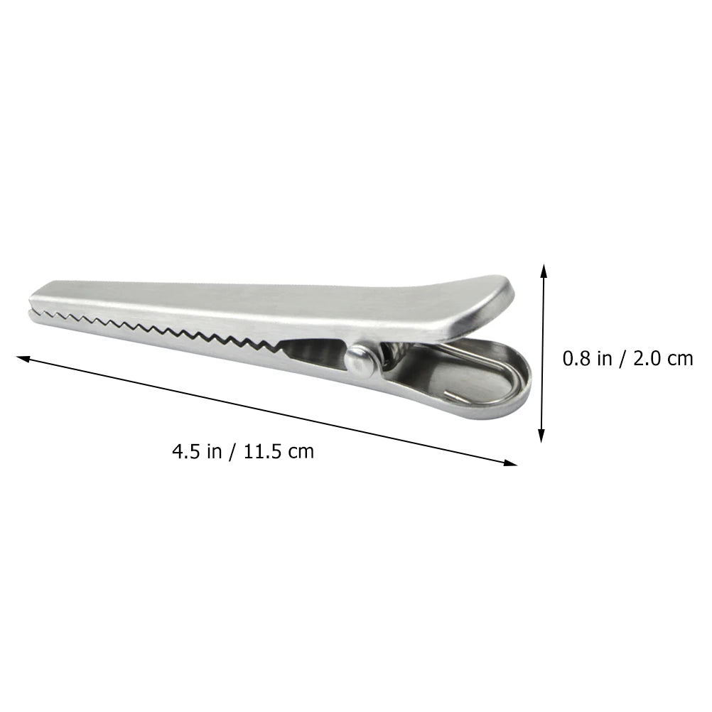 4Pcs Stainless Steel Clips Sealing Clamp Food Bag Seal Heavy Duty Metal Snack Sealer Tight Clamps Home Supplies Kitchen Pouch