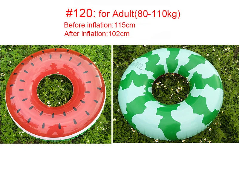 1Pcs Inflatable Watermelon ﻿Pool Float Accessory Swimming Ring Summer Party Water Toys PVC Floating Ring