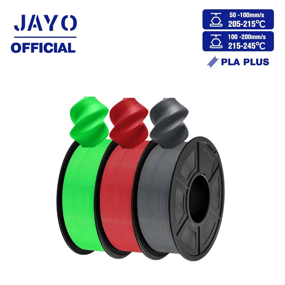 JAYO PLA+ 3D Filament PLA Plus 3D Printer Filament Neatly Wound PLA 1.75mm For FDM 3D Printers High Toughness Materials
