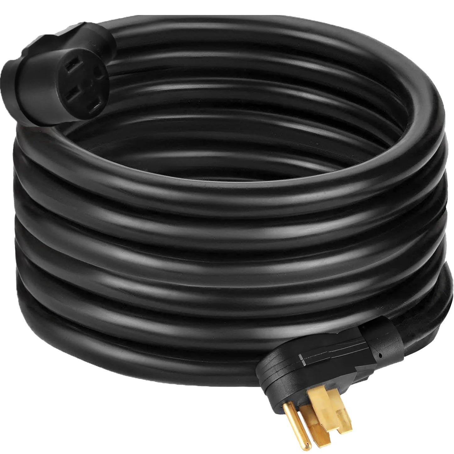 VEVOR RV Power Cord 50Ft 40 Amp RV Extension Cord AWG8 40 amp Extension Cord Truck Trailer Motorhome Camper Power Supply Cable