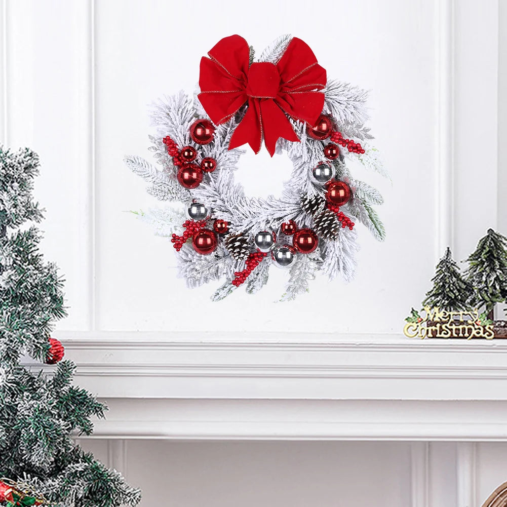 Christmas Vine Hanging Garland Decorative Vine Cane Wreath Festival Theme Multifunctional for Door Window Fireplace