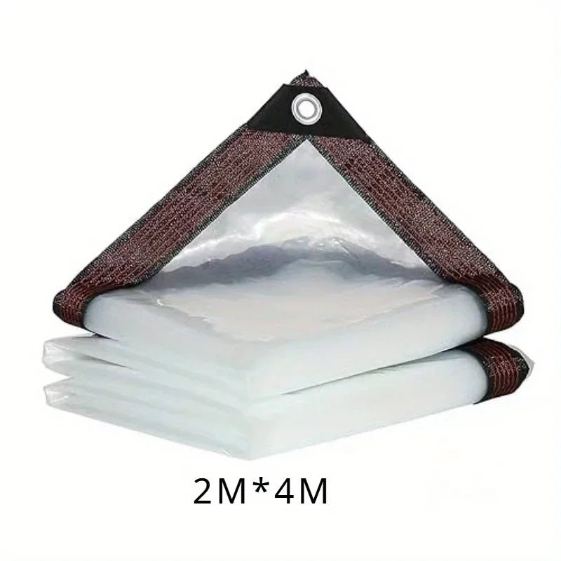 Transparent Waterproof Cloth Rainproof and Sunscreen Tarpaulin - Very Suitable for Garden Courtyard Balcony Sunshade and Camping