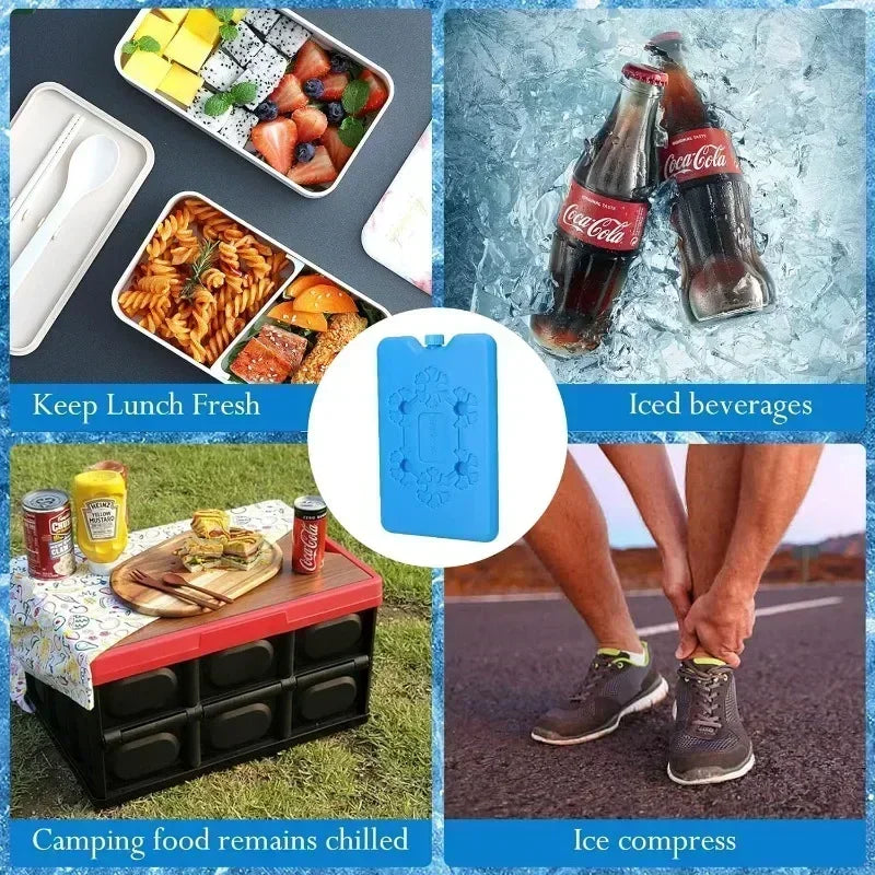 Portable Evaporative Cooler Box, Lightweight Reusable Food Storage Bag with Water Injection, Keeps Food Fresh & Cool for Picnics