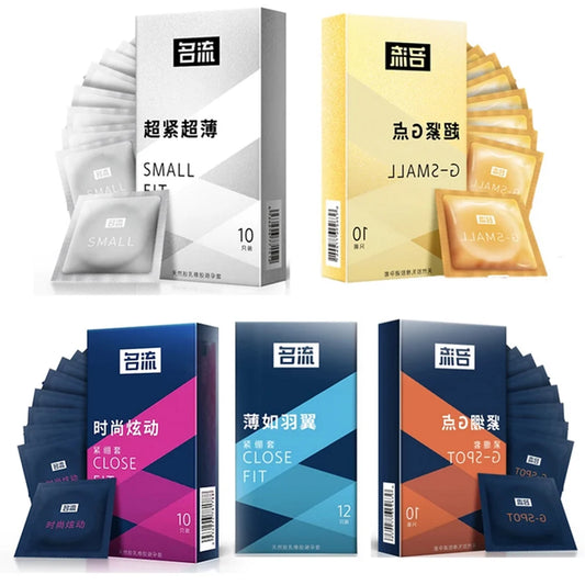 45mm 49mm Tight Ribed Spikes Condoms 10Pcs Long Delayed Pleasure Latex Penis Sleeve Safe Contraception Lubrication Sex Toys