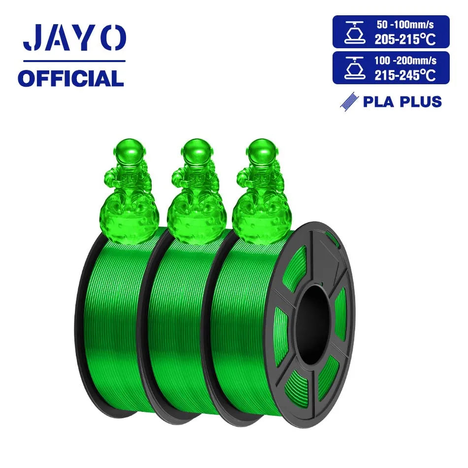 JAYO PLA+ 3D Filament PLA Plus 3D Printer Filament Neatly Wound PLA 1.75mm For FDM 3D Printers High Toughness Materials