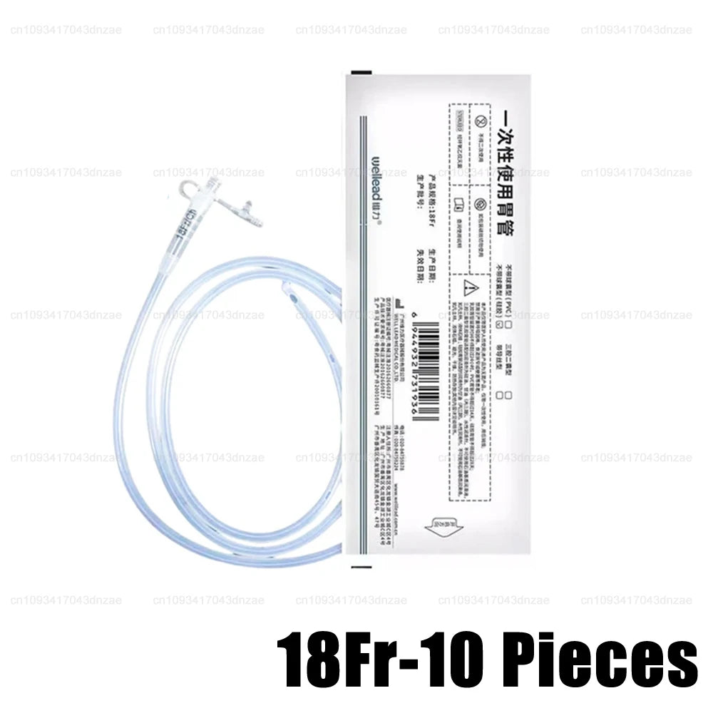 1/10Pcs 120cm Medical Disposable Nasogastric tube High Quality Silicone Stomach Gastric Tube Nasal Feeding Supplies