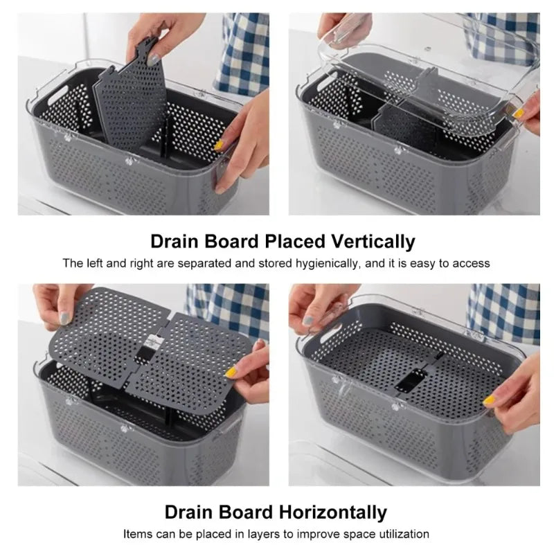 22 In 1 Multifunction Vegetable Chopper Mandoline Slicer Onion Dicer Food Grater With Drain Basket Container Kitchen Accessories
