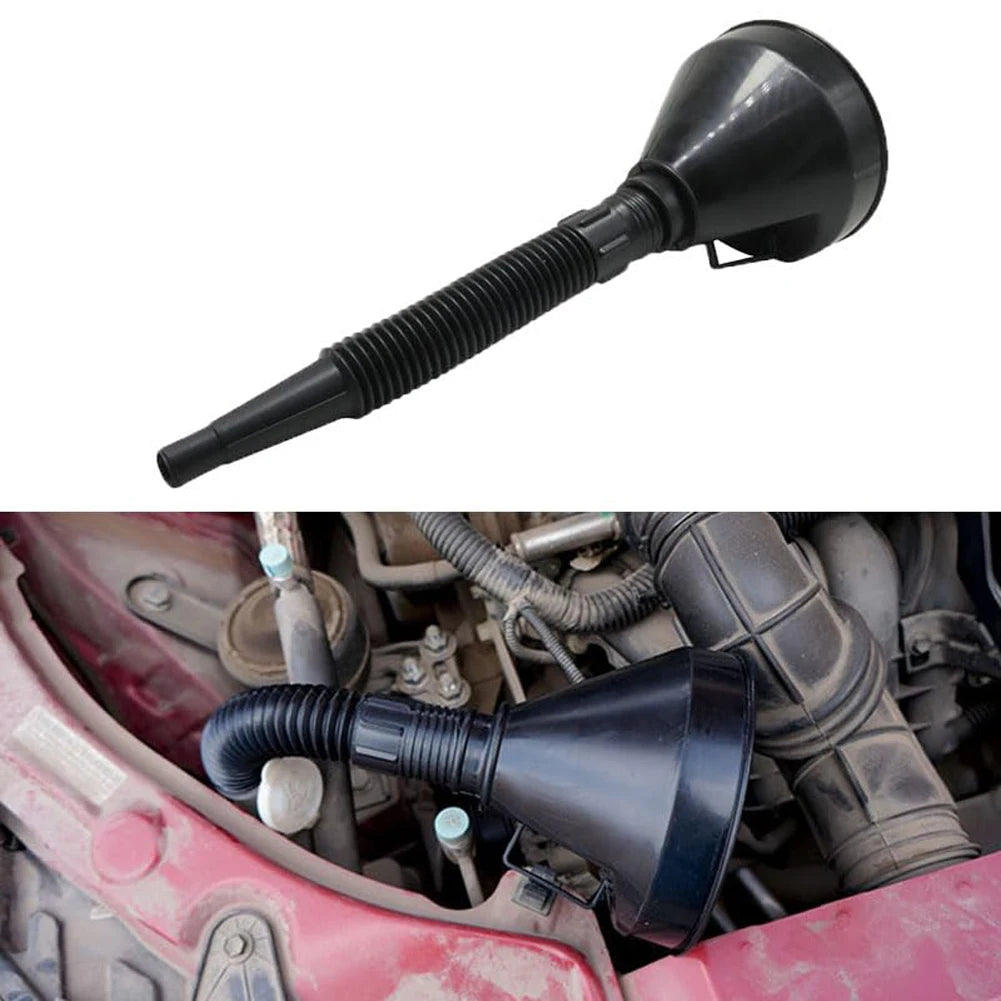 Car Engine Refueling Funnel with Filter Engine Oil Filling Funnel Set Gasoline Oil Fill Universal Tool for Auto Motorcycle Truck