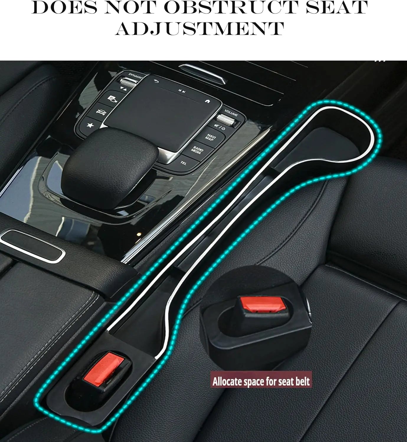 Car Seat Gap Filler Organizer- Upgrade Car Side Seat Gap Filler with Cup Holder and Phone Holder- Car Seat Gap Organizer for Pre